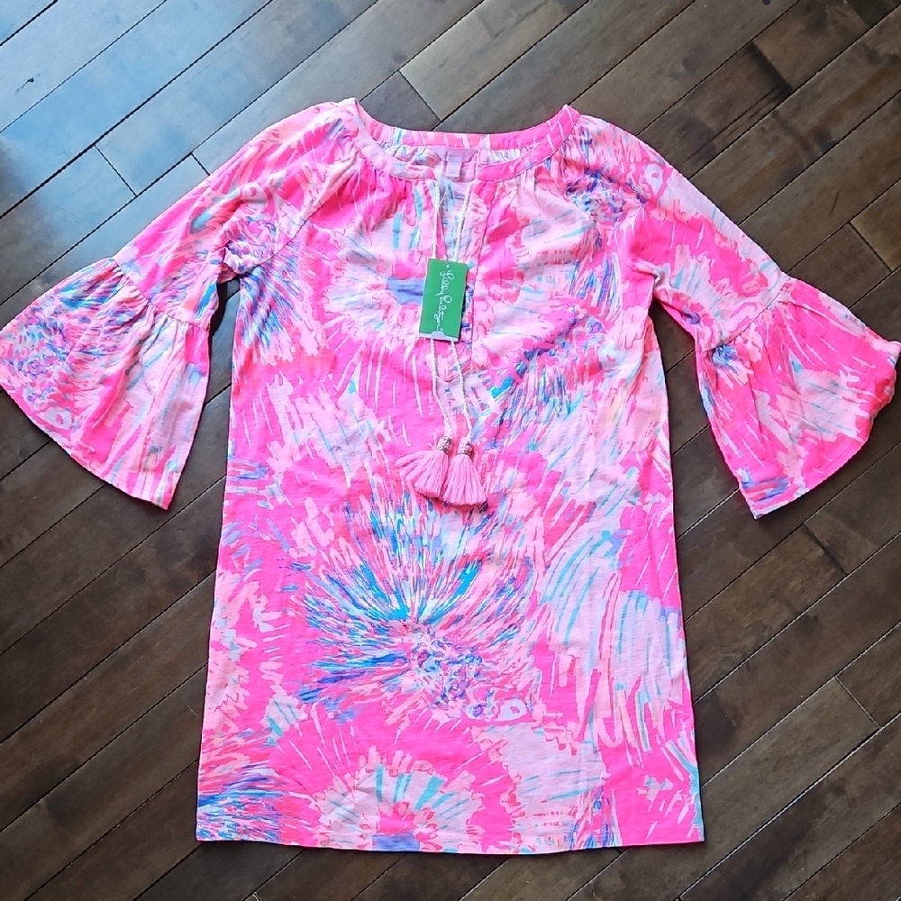Lilly Pulitzer Pink and Blue Del Lago Tunic Dress